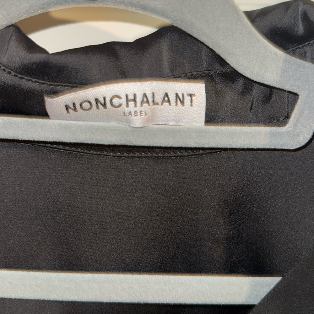 NONchalant Black Short Sleeve Button Down Shirt Relaxed Fit S - Picture 5 of 6